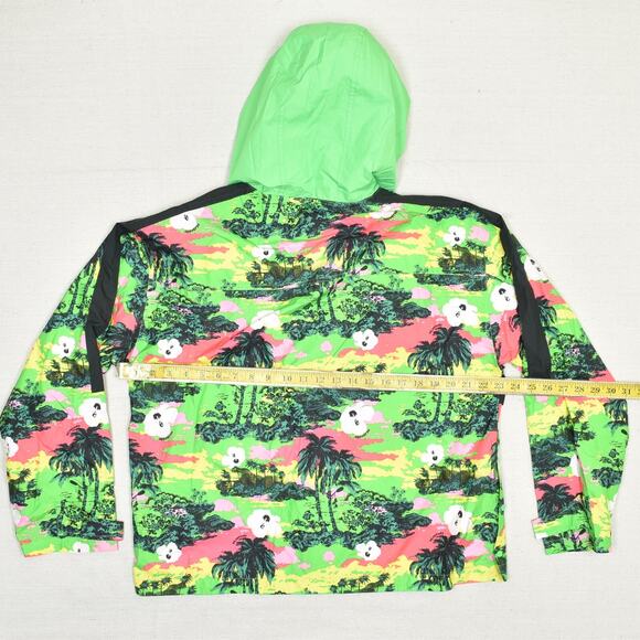 Converse Women's Snap Button Windbreaker Hooded Polyester Multicolor Size XL - Picture 4 of 8